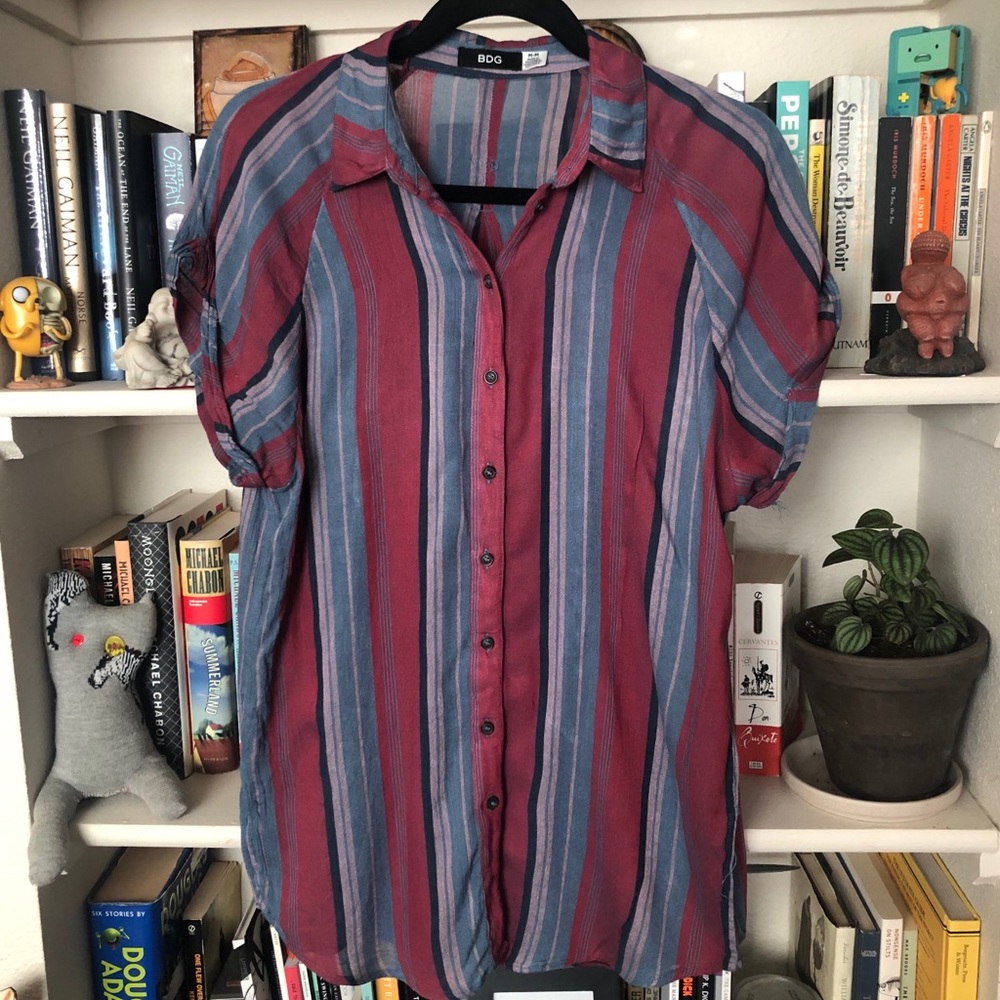 BDG striped button down top
